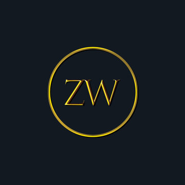 Luxury Initial letters ZW monogram. Suitable for tattoo studio, salon, boutique, hotel, college, retro, interlock style