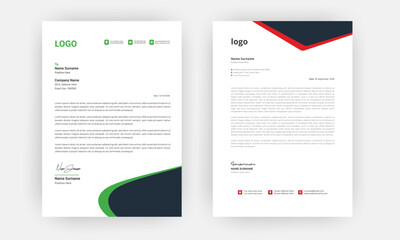 Creative letterhead , Elegant and minimalist style letterhead template design,A4 sizes    