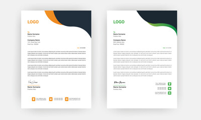 Creative letterhead , Elegant and minimalist style letterhead template design,A4 sizes    
