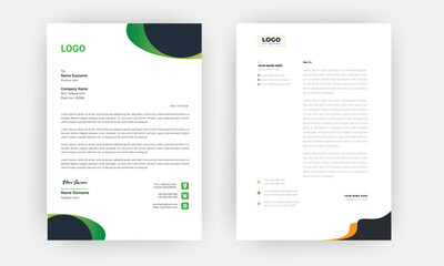 Creative letterhead , Elegant and minimalist style letterhead template design,A4 sizes    
