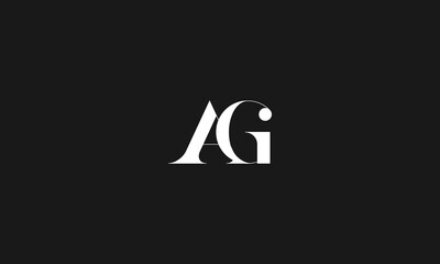 Letter AG vector icon design template	