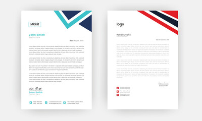 Creative letterhead , Elegant and minimalist style letterhead template design,A4 sizes    