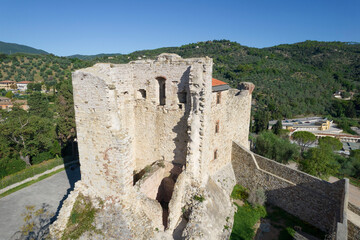 Fototapeta na wymiar The small fortress of Suvereto Tuscany Italy