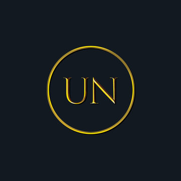 Luxury Initial letters UN monogram. Suitable for tattoo studio, salon, boutique, hotel, college, retro, interlock style