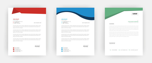 Creative letterhead , Elegant and minimalist style letterhead template design,A4 sizes    