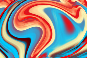 Abstract Colorful fluid background closeup. Highly textured. High quality details. Liquid forms an abstract background, perfect for wallpaper etc.