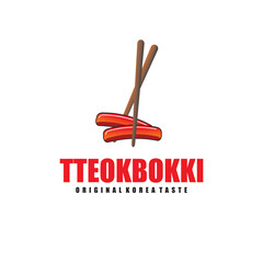 Popular Korean food Tteokbokki logo