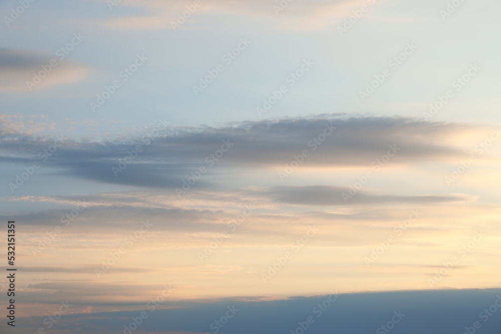 Wall mural picturesque view of beautiful sky with clouds