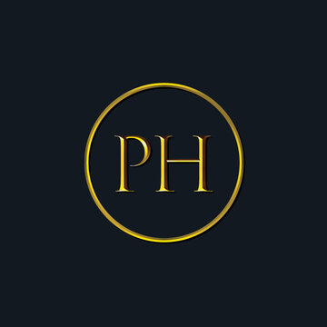 Luxury Initial letters PH monogram. Suitable for tattoo studio, salon, boutique, hotel, college, retro, interlock style