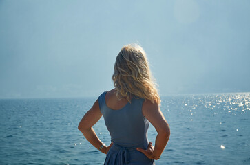 Woman enjoying a seascape