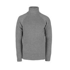 Men's wool gray sweater with collar