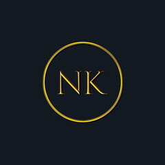 Luxury Initial letters NK monogram. Suitable for tattoo studio, salon, boutique, hotel, college, retro, interlock style