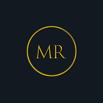 Luxury Initial letters MR monogram. Suitable for tattoo studio, salon, boutique, hotel, college, retro, interlock style