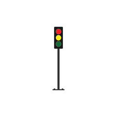 Signal traffic light on road