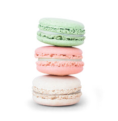 Macaroons with transparent background and shadow