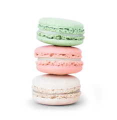 Papier Peint photo Macarons Macaroons with transparent background and shadow
