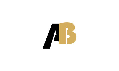 Letter AB vector icon design template	