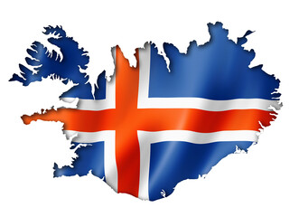 Icelandic flag map