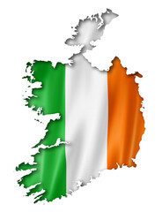Irish flag map
