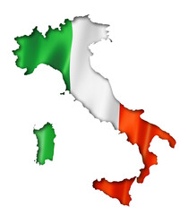 Italian flag map