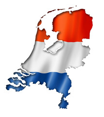 Netherlands flag map