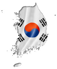 South Korean flag map