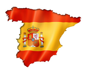 Fototapeta premium Spanish flag map