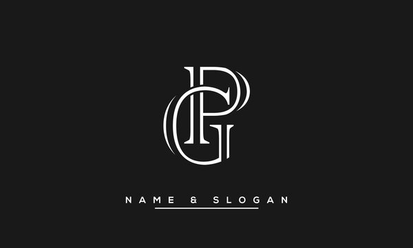 GP,  PG,  G,  P   Abstract  Letters  Logo  Monogram