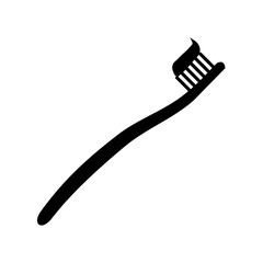 Icon Zahnbürste in schwarz als Symbol für Zahnarzt oder Zahpflege