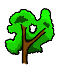 green tree isolated