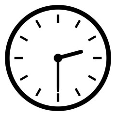 Uhr Icon zeigt 2:30 oder 14:30 - Halb 3 als Anzeige von Uhrzeit, Beginn oder Weckzeit