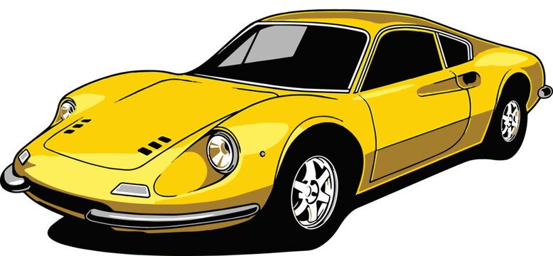 Yellow Sports Car