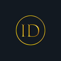 Luxury Initial letters ID monogram. Suitable for tattoo studio, salon, boutique, hotel, college, retro, interlock style