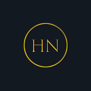 Luxury Initial letters HN monogram. Suitable for tattoo studio, salon, boutique, hotel, college, retro, interlock style