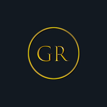 Luxury Initial letters GR monogram. Suitable for tattoo studio, salon, boutique, hotel, college, retro, interlock style