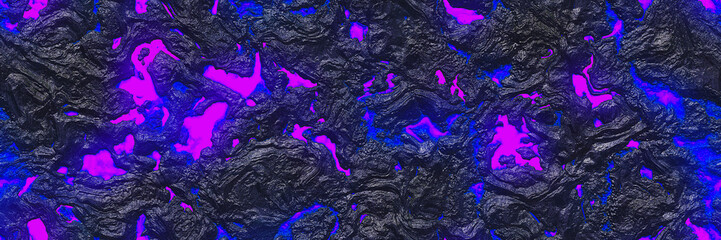 Fototapeta premium Apocalypse split- volcano lava. Eruption pattern- abstract texture. 3D illustration