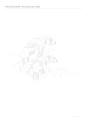 Geometric design _ polar bears on melted iceberg 