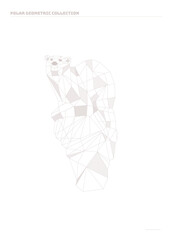 Geometric design _ polar bear on melted iceberg 