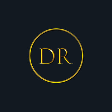 Luxury Initial letters DR monogram. Suitable for tattoo studio, salon, boutique, hotel, college, retro, interlock style