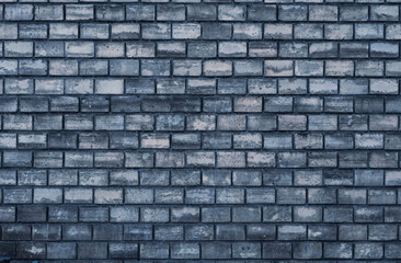 Gray antique old brick wall close up, banner empty background with space for text