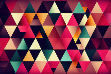 Colorful triangular abstract shapes background, 3d render, 3d illustration