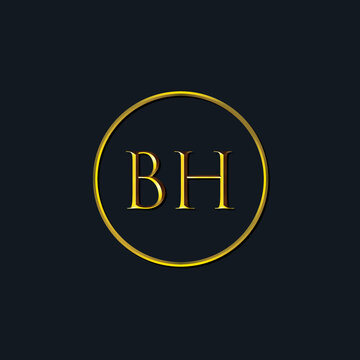 Luxury Initial letters BH monogram. Suitable for tattoo studio, salon, boutique, hotel, college, retro, interlock style