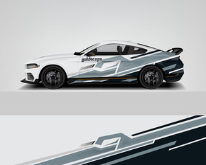 Obraz na płótnie Canvas Car wrap livery design Racing sport car background printable file 