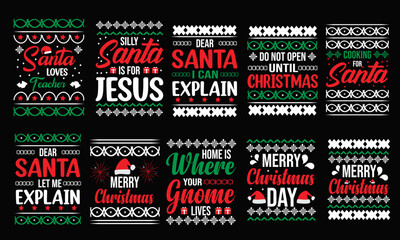 Naklejka premium Christmas Ugly sweater bundle