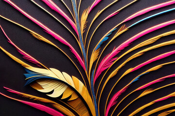 Abstract feathers background, feather texture wallpaper, 3d render, 3d illustration