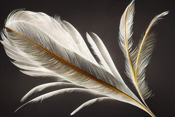 Abstract feathers background, feather texture wallpaper, 3d render, 3d illustration