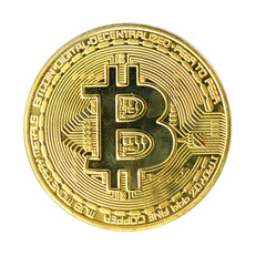 Bitcoin cryptocurrency coins on transparent background blockchain technology graph scene altcoins, business finance mining, digital money market. US Dollar currency in global digital economy adoption.