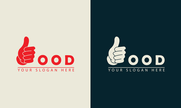 abstract finger thumb icon logo.