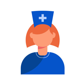 woman doctor with red hair, doctor, nurse icon