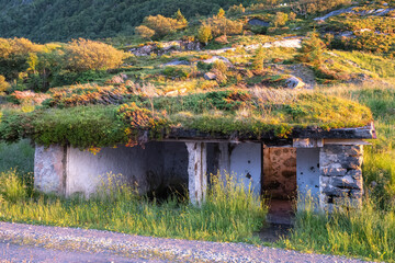 Hareid, Norway - June 25, 2022: Kvitneset costal Fort was built by the Germans during Second World...